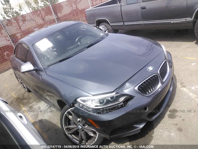 WBA1J7C59EVW84586 - 2014 BMW M235I GRAY photo 1