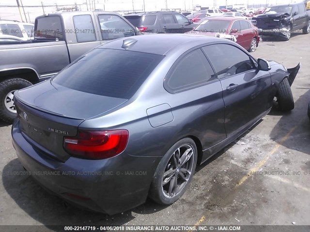 WBA1J7C59EVW84586 - 2014 BMW M235I GRAY photo 4