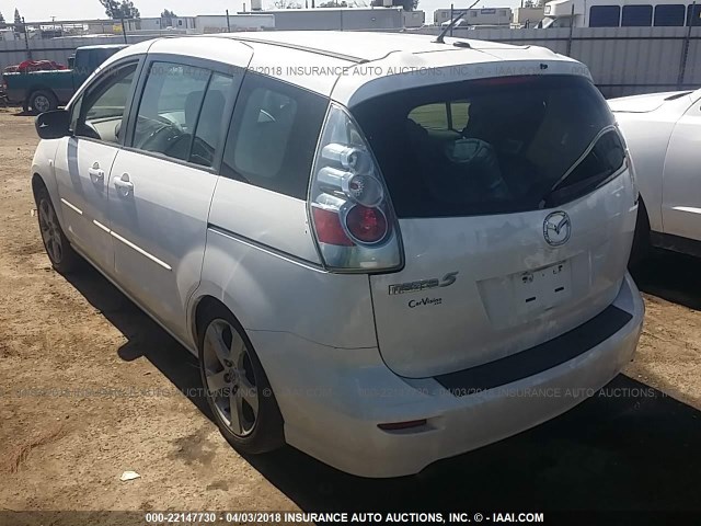 JM1CR29L670153522 - 2007 MAZDA 5 WHITE photo 3