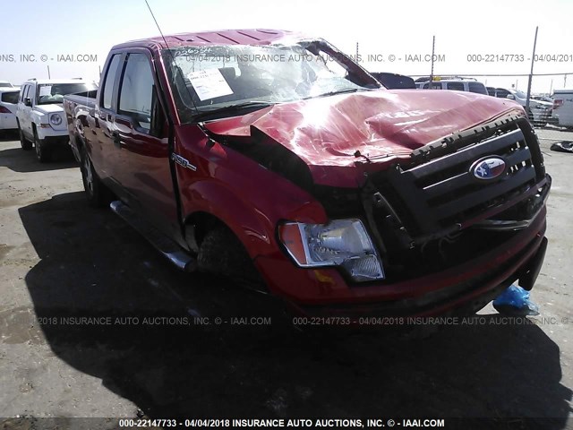 1FTRX12W99FB11845 - 2009 FORD F150 SUPER CAB RED photo 6