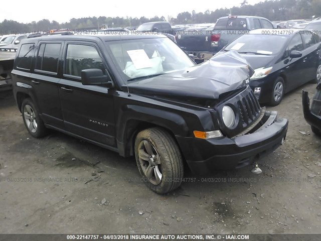 1C4NJPFB1ED508482 - 2014 JEEP PATRIOT LATITUDE BLACK photo 1