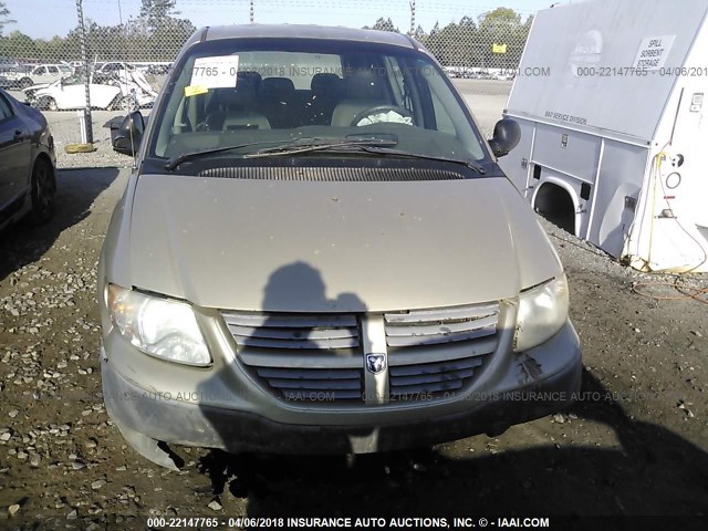 1D4GP25B15B433955 - 2005 DODGE CARAVAN SE GOLD photo 6