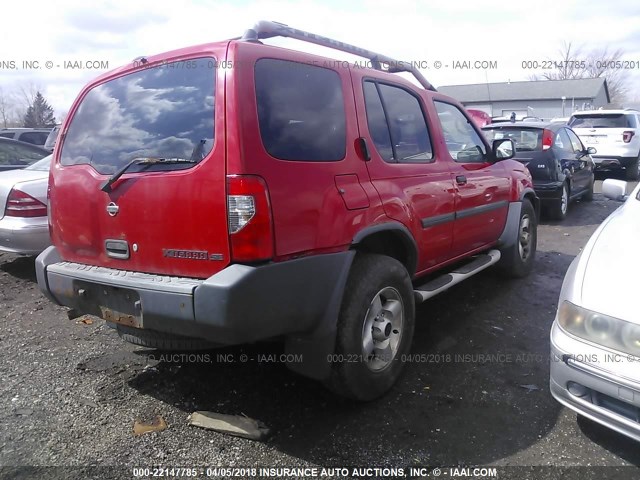 5N1ED28Y51C597576 - 2001 NISSAN XTERRA XE/SE RED photo 4