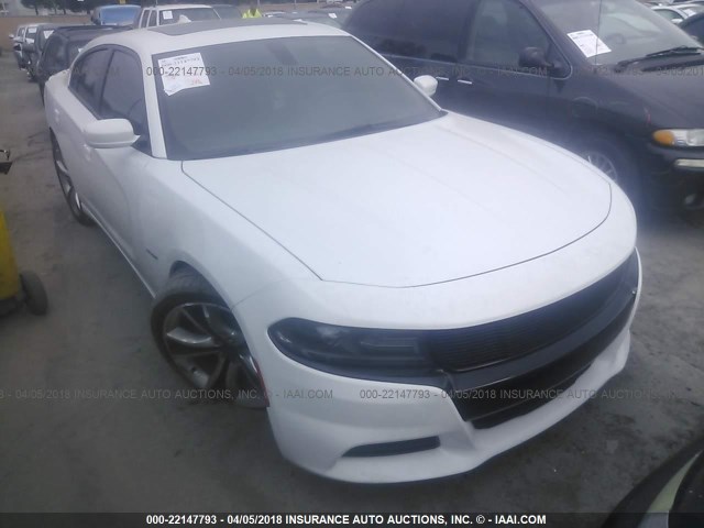 2C3CDXCT9FH889485 - 2015 DODGE CHARGER R/T WHITE photo 1