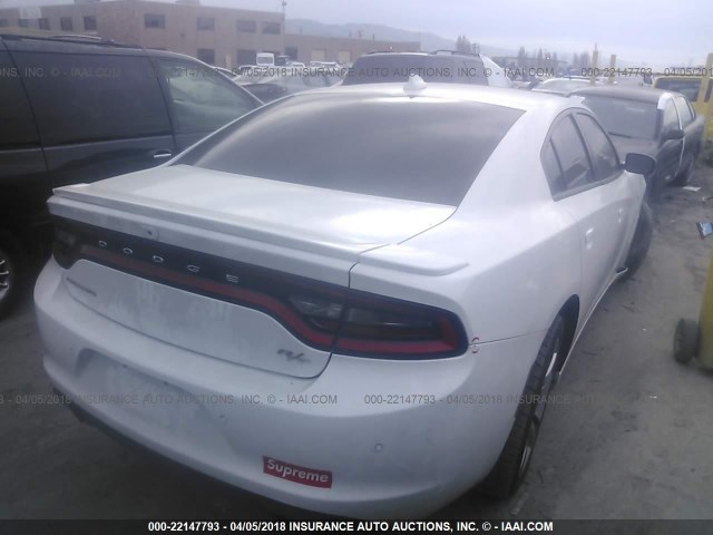2C3CDXCT9FH889485 - 2015 DODGE CHARGER R/T WHITE photo 4