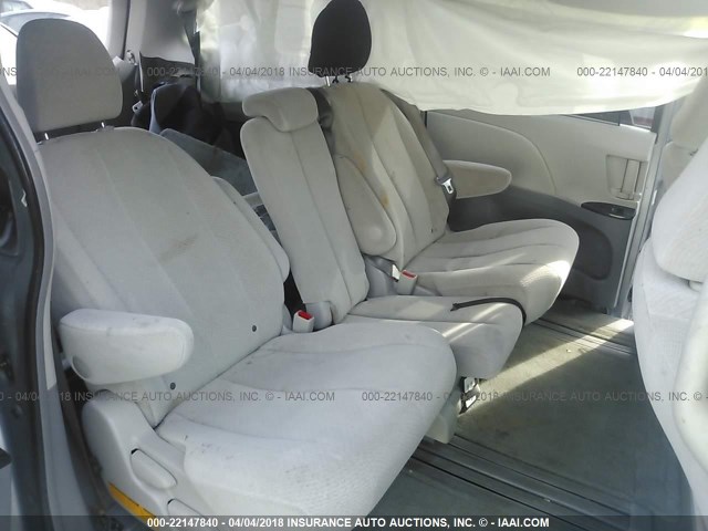 5TDKK3DCXCS243051 - 2012 TOYOTA SIENNA LE SILVER photo 8