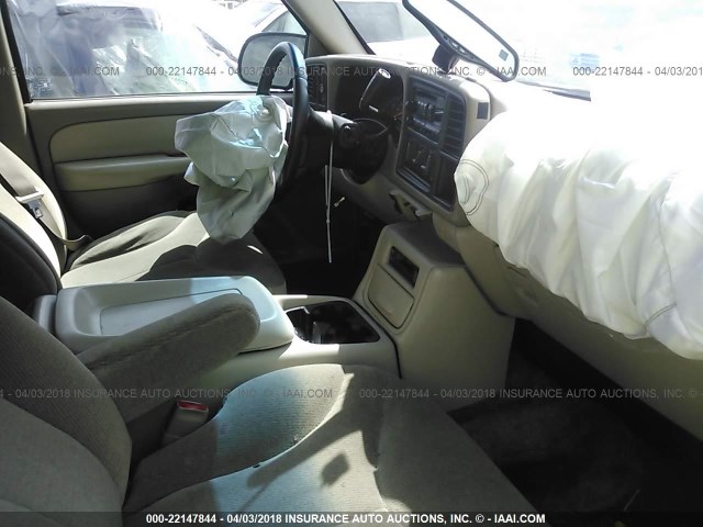 1GKEC13T81J147403 - 2001 GMC YUKON WHITE photo 5