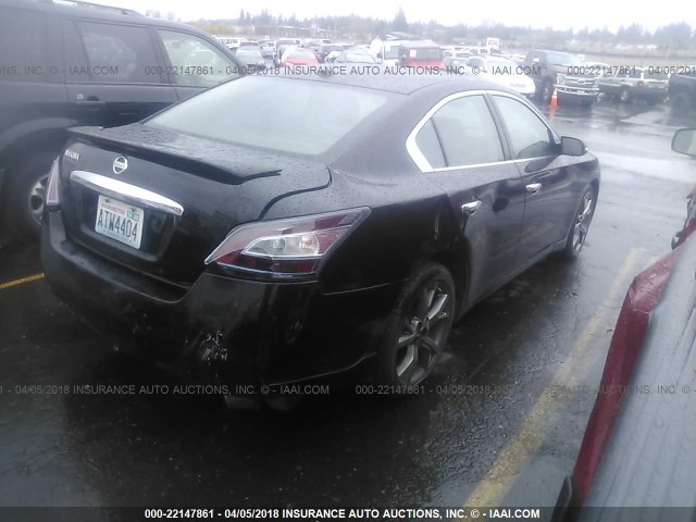 1N4AA5AP0EC474844 - 2014 NISSAN MAXIMA S/SV BLACK photo 4