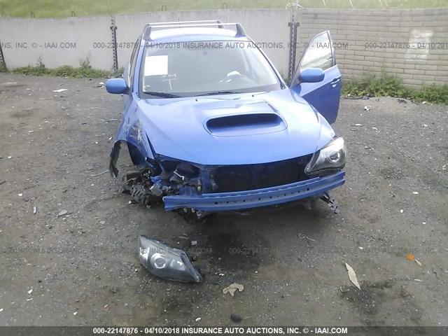 JF1GE76699G501631 - 2009 SUBARU IMPREZA WRX BLUE photo 6