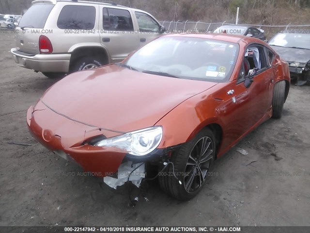 JF1ZNAA1XG8702429 - 2016 TOYOTA SCION FR-S ORANGE photo 2