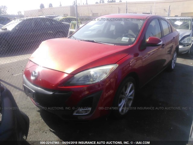 JM1BL1S69A1103601 - 2010 MAZDA 3 S RED photo 2