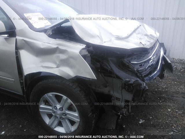 1GNKRGKD7DJ146331 - 2013 CHEVROLET TRAVERSE LT BEIGE photo 6