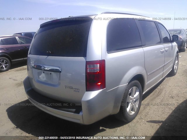 2D4RN5D14AR106583 - 2010 DODGE GRAND CARAVAN SXT SILVER photo 4