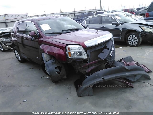 2CTALBEW2A6250258 - 2010 GMC TERRAIN SLE MAROON photo 1