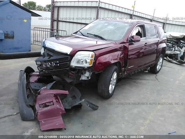 2CTALBEW2A6250258 - 2010 GMC TERRAIN SLE MAROON photo 2