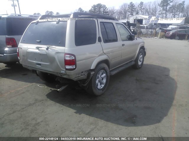 JN8DR09Y73W832344 - 2003 NISSAN PATHFINDER LE/SE GOLD photo 4