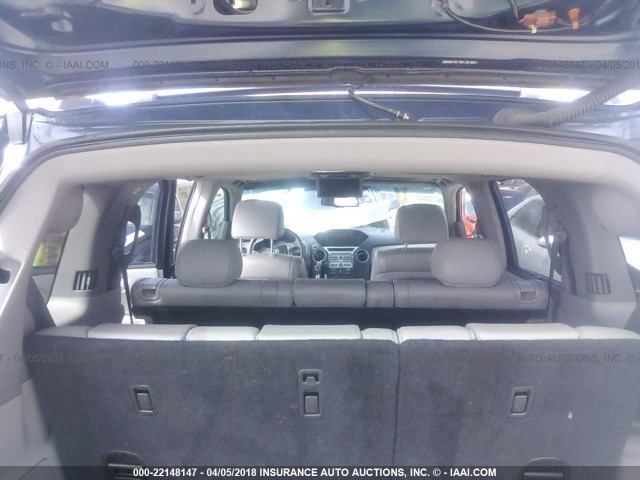 5FNYF48999B023075 - 2009 HONDA PILOT TOURING BLUE photo 8