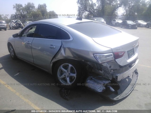 1G1ZB5ST5HF222069 - 2017 CHEVROLET MALIBU LS ვერცხლისფერი ფოტო 3