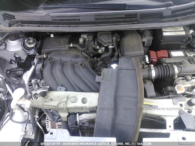 3N1CE2CP9FL417926 - 2015 NISSAN VERSA NOTE S/S PLUS/SV/SL/SR SILVER photo 10