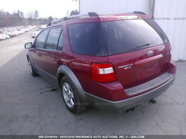 1FMDK02165GA01486 - 2005 FORD FREESTYLE SEL RED photo 3