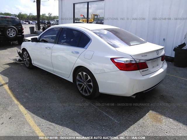 1HGCR2F56FA015818 - 2015 HONDA ACCORD SPORT 白色 照片 3