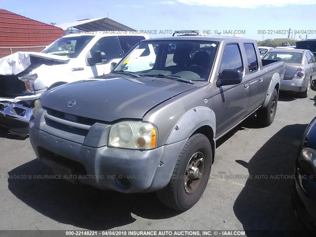 1N6ED29X23C452652 - 2003 NISSAN FRONTIER CREW CAB XE/CREW CAB SE GRAY photo 2