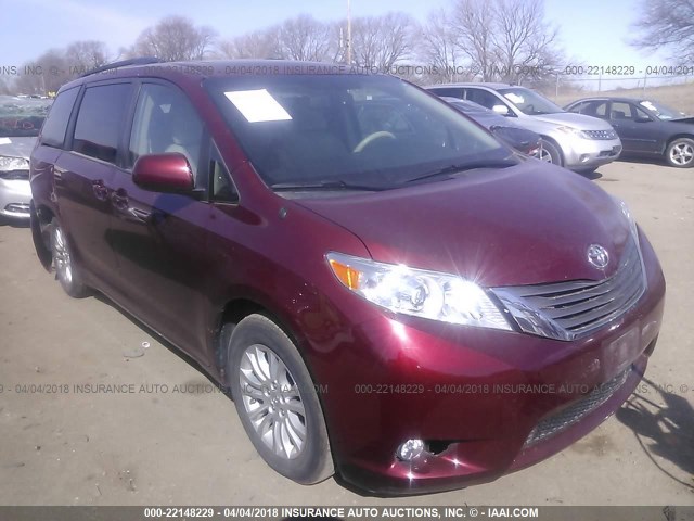 5TDYK3DC3ES464035 - 2014 TOYOTA SIENNA XLE/LIMITED RED photo 1