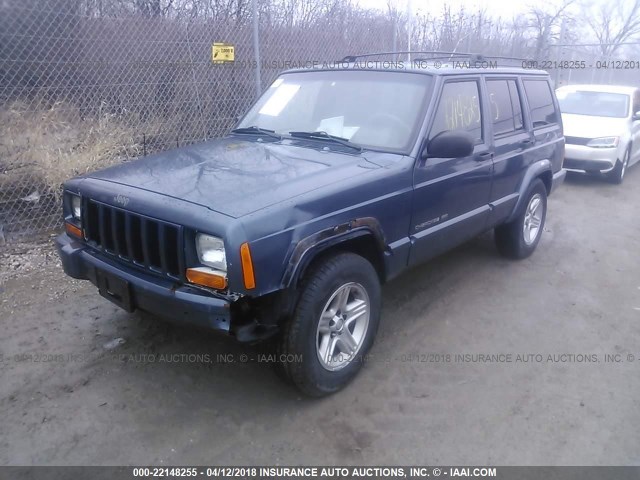 1J4FF58S41L571044 - 2001 JEEP CHEROKEE CLASSIC/LIMITED BLUE photo 2