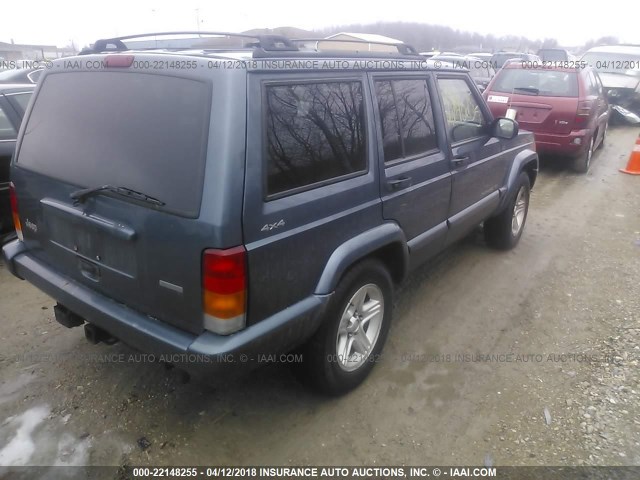 1J4FF58S41L571044 - 2001 JEEP CHEROKEE CLASSIC/LIMITED BLUE photo 4