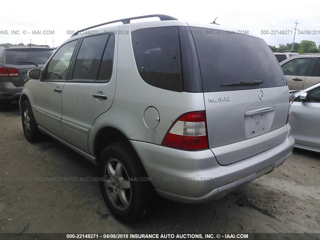 4JGAB75E23A407548 - 2003 MERCEDES-BENZ ML 500 SILVER photo 3