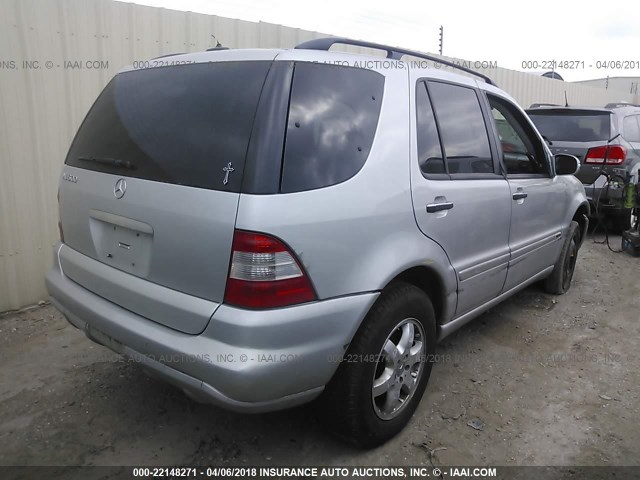 4JGAB75E23A407548 - 2003 MERCEDES-BENZ ML 500 SILVER photo 4