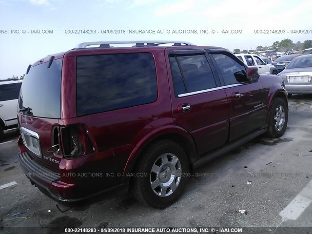 5LMFU27505LJ05745 - 2005 LINCOLN NAVIGATOR წითელი ფოტო 4