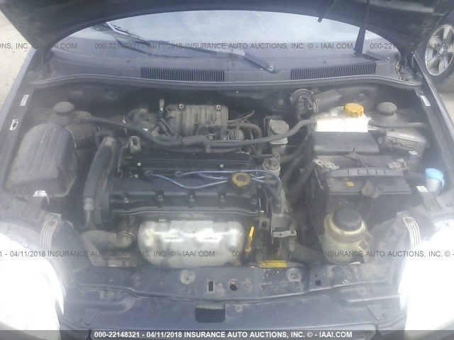 KL1TD66638B166424 - 2008 CHEVROLET AVEO LS BLACK photo 10