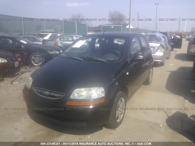 KL1TD66638B166424 - 2008 CHEVROLET AVEO LS BLACK photo 2