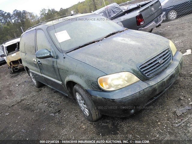 KNDUP131436346268 - 2003 KIA SEDONA EX/LX GREEN photo 1