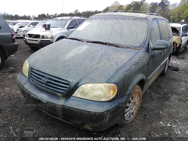 KNDUP131436346268 - 2003 KIA SEDONA EX/LX GREEN photo 6