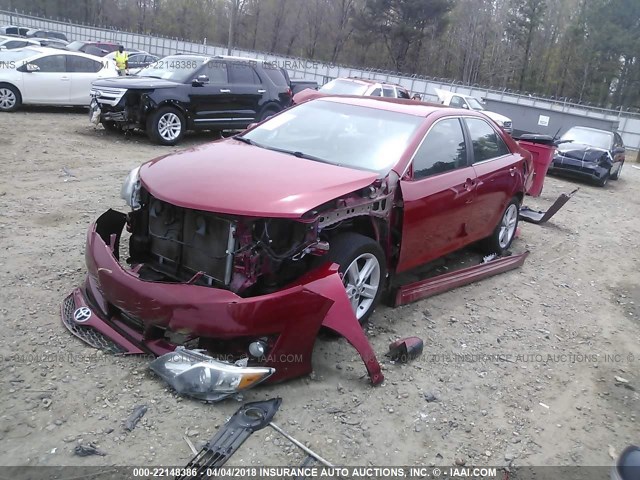4T1BF1FK4EU816551 - 2014 TOYOTA CAMRY L/SE/LE/XLE 红色 照片 2