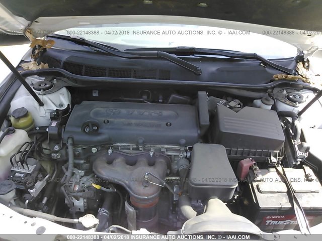 4T1BE46K08U782083 - 2008 TOYOTA CAMRY CE/LE/XLE/SE WHITE photo 10