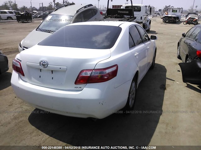4T1BE46K08U782083 - 2008 TOYOTA CAMRY CE/LE/XLE/SE WHITE photo 4