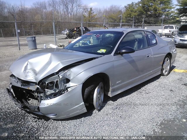 2G1WL16CX79415571 - 2007 CHEVROLET MONTE CARLO SS SILVER photo 2