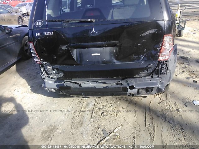 4JGAB54E32A290132 - 2002 MERCEDES-BENZ ML 320 BLACK photo 6