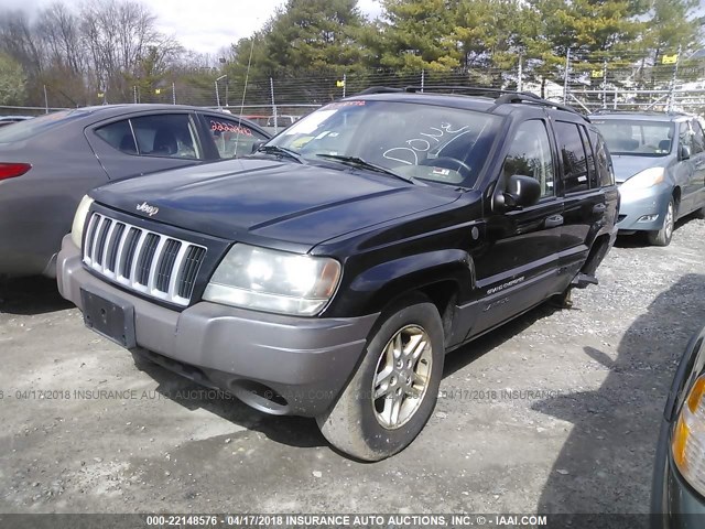 1J4GW48S04C377520 - 2004 JEEP GRAND CHEROKEE LAREDO/COLUMBIA/FREEDOM BLACK photo 2