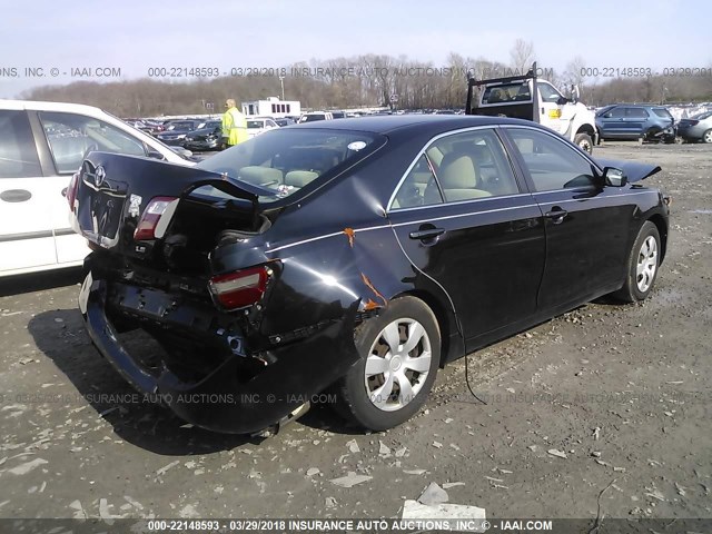 4T1BE46K27U706623 - 2007 TOYOTA CAMRY NEW GENERAT CE/LE/XLE/SE BLACK photo 4