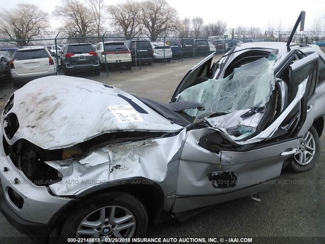 5UXFA13596LY36917 - 2006 BMW X5 3.0I SILVER photo 6