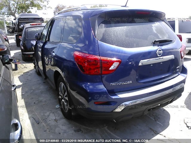 5N1DR2MM6HC693582 - 2017 NISSAN PATHFINDER 蓝色 照片 3