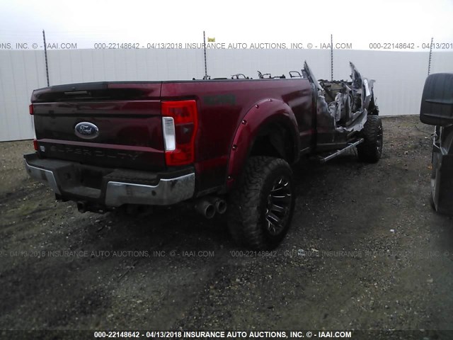 1FT7W2BT4HEC29733 - 2017 FORD F250 SUPER DUTY RED photo 4