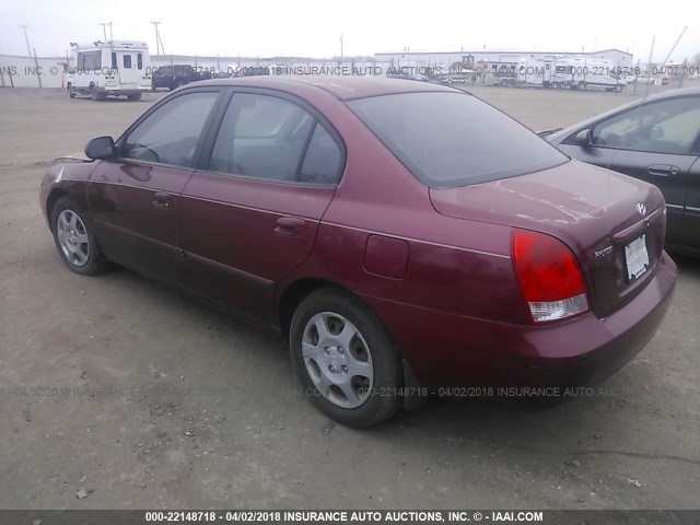 KMHDN45D43U524640 - 2003 HYUNDAI ELANTRA GLS/GT RED photo 3