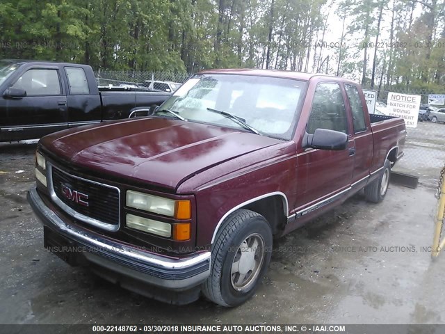 1GTEC19W5WE515646 - 1998 GMC SIERRA C1500 MAROON photo 2