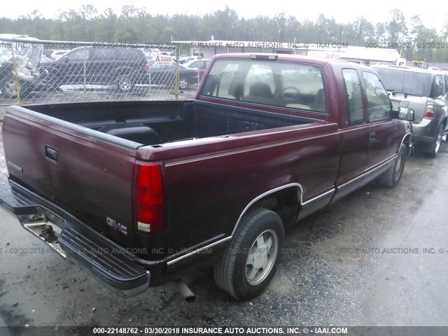 1GTEC19W5WE515646 - 1998 GMC SIERRA C1500 MAROON photo 4