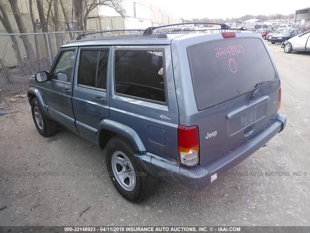 1J4FJ68S0WL167606 - 1998 JEEP CHEROKEE SPORT/CLASSIC BLUE photo 3